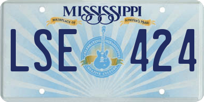 MS license plate LSE424