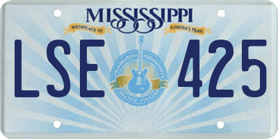 MS license plate LSE425