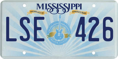 MS license plate LSE426