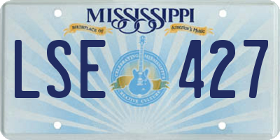 MS license plate LSE427