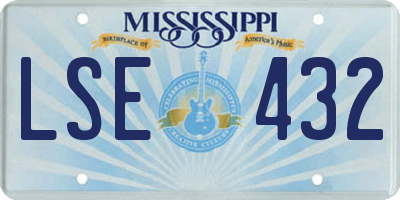 MS license plate LSE432