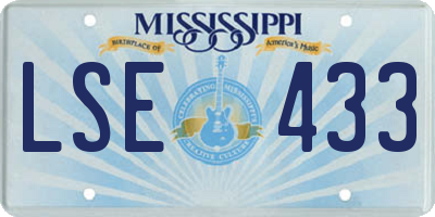 MS license plate LSE433