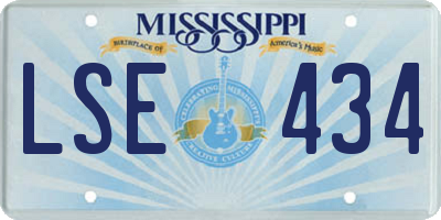 MS license plate LSE434