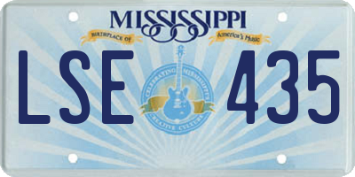 MS license plate LSE435