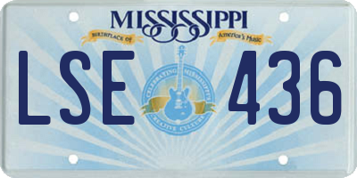 MS license plate LSE436