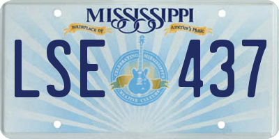 MS license plate LSE437