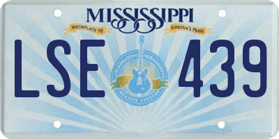 MS license plate LSE439