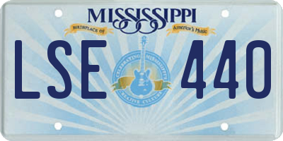 MS license plate LSE440