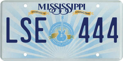 MS license plate LSE444