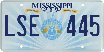 MS license plate LSE445