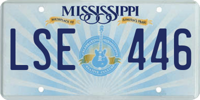 MS license plate LSE446