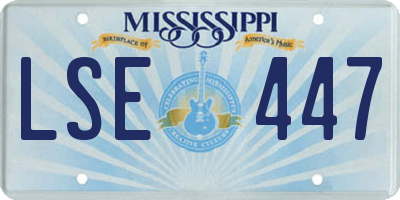 MS license plate LSE447
