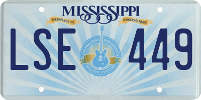 MS license plate LSE449