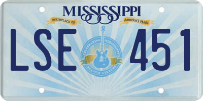 MS license plate LSE451