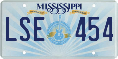 MS license plate LSE454
