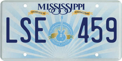 MS license plate LSE459