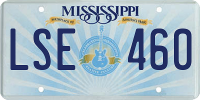 MS license plate LSE460