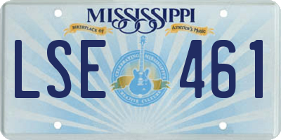 MS license plate LSE461