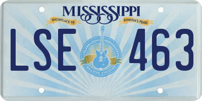 MS license plate LSE463