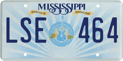 MS license plate LSE464