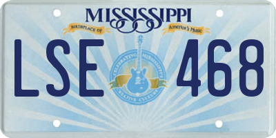 MS license plate LSE468