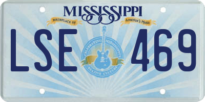 MS license plate LSE469