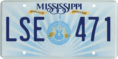 MS license plate LSE471