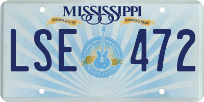 MS license plate LSE472