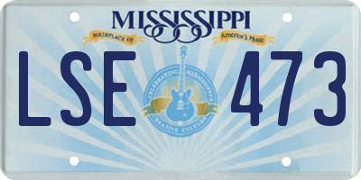 MS license plate LSE473