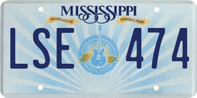 MS license plate LSE474