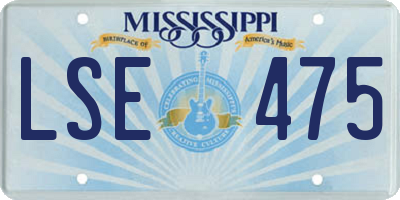 MS license plate LSE475