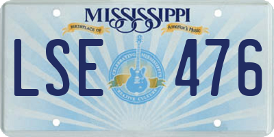 MS license plate LSE476