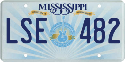 MS license plate LSE482