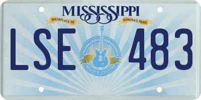 MS license plate LSE483