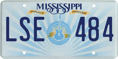 MS license plate LSE484