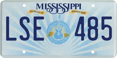 MS license plate LSE485