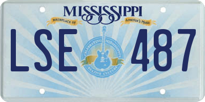 MS license plate LSE487