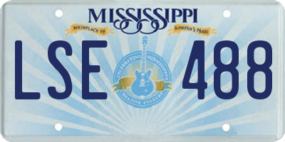 MS license plate LSE488