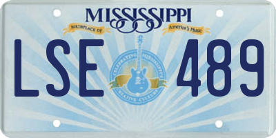 MS license plate LSE489