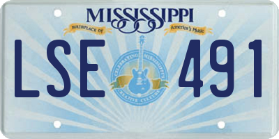 MS license plate LSE491