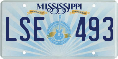 MS license plate LSE493