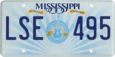 MS license plate LSE495