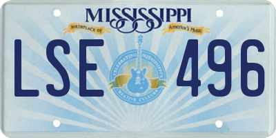 MS license plate LSE496