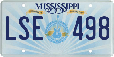MS license plate LSE498