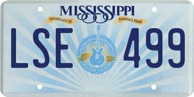 MS license plate LSE499