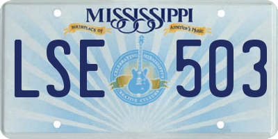 MS license plate LSE503