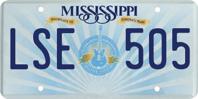 MS license plate LSE505