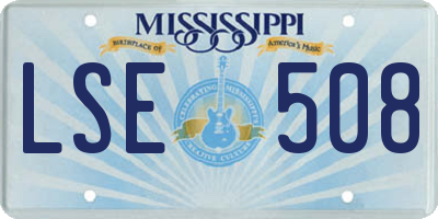 MS license plate LSE508
