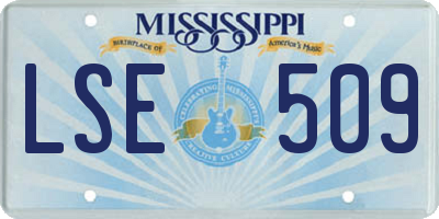 MS license plate LSE509