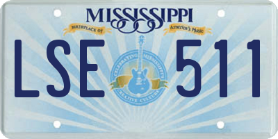 MS license plate LSE511